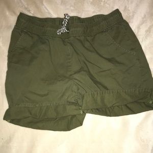 Girls shorts olive green